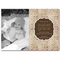 Distressed Polka-Dots Baby Announcement - Pink and Green