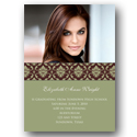 5x7 Green and Brown Damask