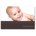 Baby Face Brown Polka - fold-over card