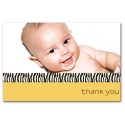 Baby Face Zebra Print - fold-over card
