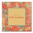 Distressed Floral Notecard - flat card