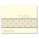 Bottom Lines Damask Border - fold-over card