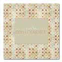 Distressed Polka Dots Orange Notecard - flat card