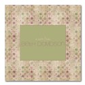 Distressed Polka Dots Green Notecard - flat card