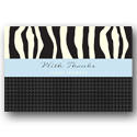 Zebra and Polka Dots - fold-over card